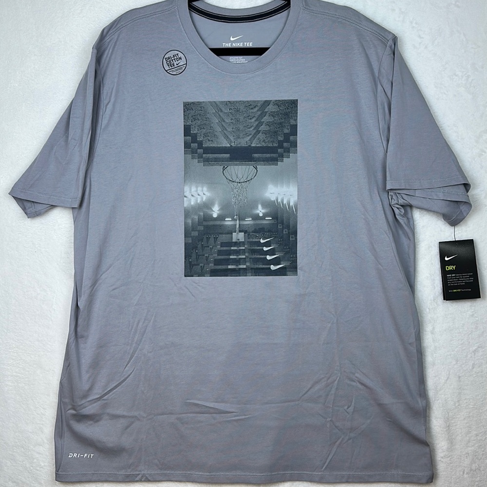 Nike Men’s Short Sleeve T-shirt Cotton Gray XXL NWT